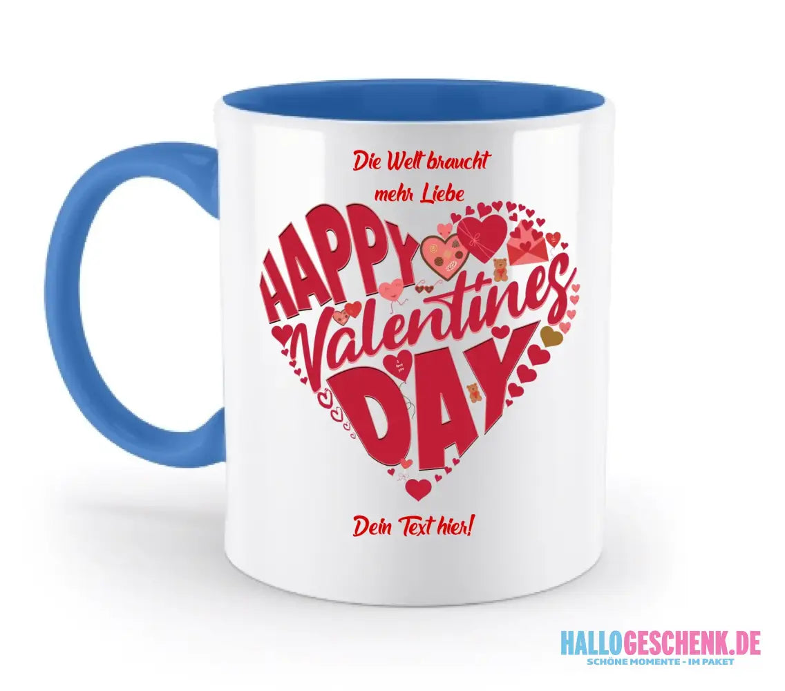 Valentinstag • Herz • zweifarbige Tasse • spülmaschinengeeignet • Exklusivdesign • personalisiert