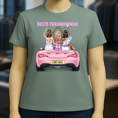 Vegas Girls • 1-3 Frauen • mit Wunschtext • Damen T-Shirt • Bio • personalisiert