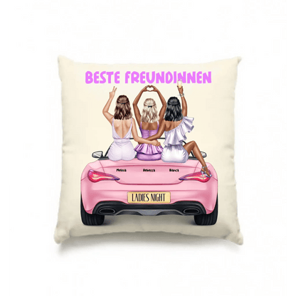 Vegas Girls • 1-3 Frauen • mit Wunschtext • Kissen 40x40 cm • personalisiert