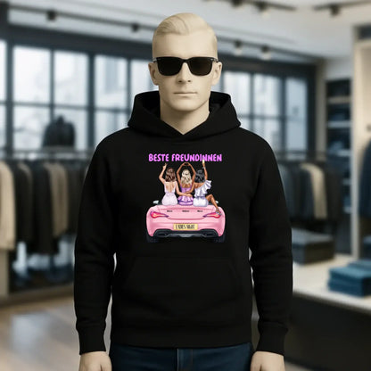 Vegas Girls • 1-3 Frauen • mit Wunschtext • Unisex Hoodie für Damen & Herren • Bio • personalisiert