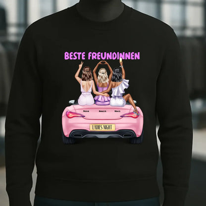 Vegas Girls • 1-3 Frauen • mit Wunschtext • Unisex Sweatshirt für Damen und Herren • Bio • personalisiert