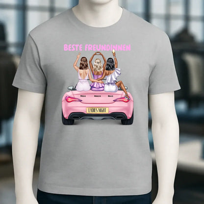 Vegas Girls • 1-3 Frauen • mit Wunschtext • Unisex T-Shirt für Damen & Herren • Bio • personalisiert