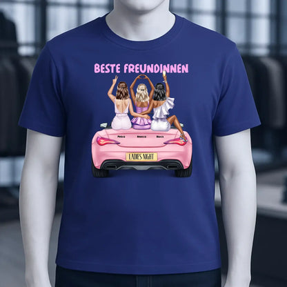 Vegas Girls • 1-3 Frauen • mit Wunschtext • Unisex T-Shirt für Damen & Herren • Bio • personalisiert