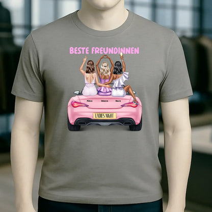Vegas Girls • 1-3 Frauen • mit Wunschtext • Unisex T-Shirt für Damen & Herren • Bio • personalisiert
