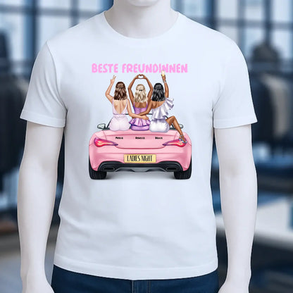 Vegas Girls • 1-3 Frauen • mit Wunschtext • Unisex T-Shirt für Damen & Herren • Bio • personalisiert