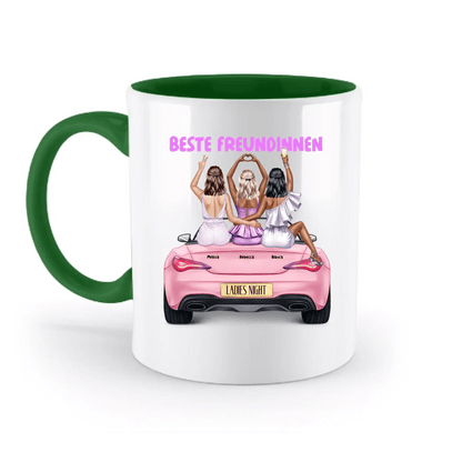 Vegas Girls • 1-3 Frauen • mit Wunschtext • zweifarbige Tasse • Exklusivdesign • personalisiert