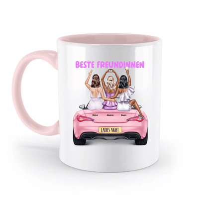 Vegas Girls • 1-3 Frauen • mit Wunschtext • zweifarbige Tasse • Exklusivdesign • personalisiert