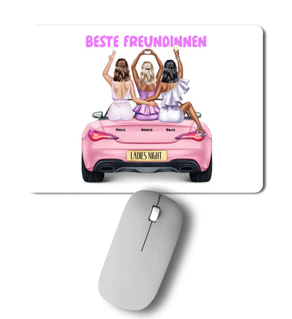 Vegas Girls: 1-3 Girls • mehrere Artikel • ’Statement-Collection’ • Wunschtext • personalisierte Figuren - Mousepad