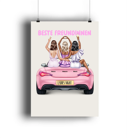 Vegas Girls: 1-3 Girls • mehrere Artikel • ’Statement-Collection’ • Wunschtext • personalisierte Figuren - POSTER