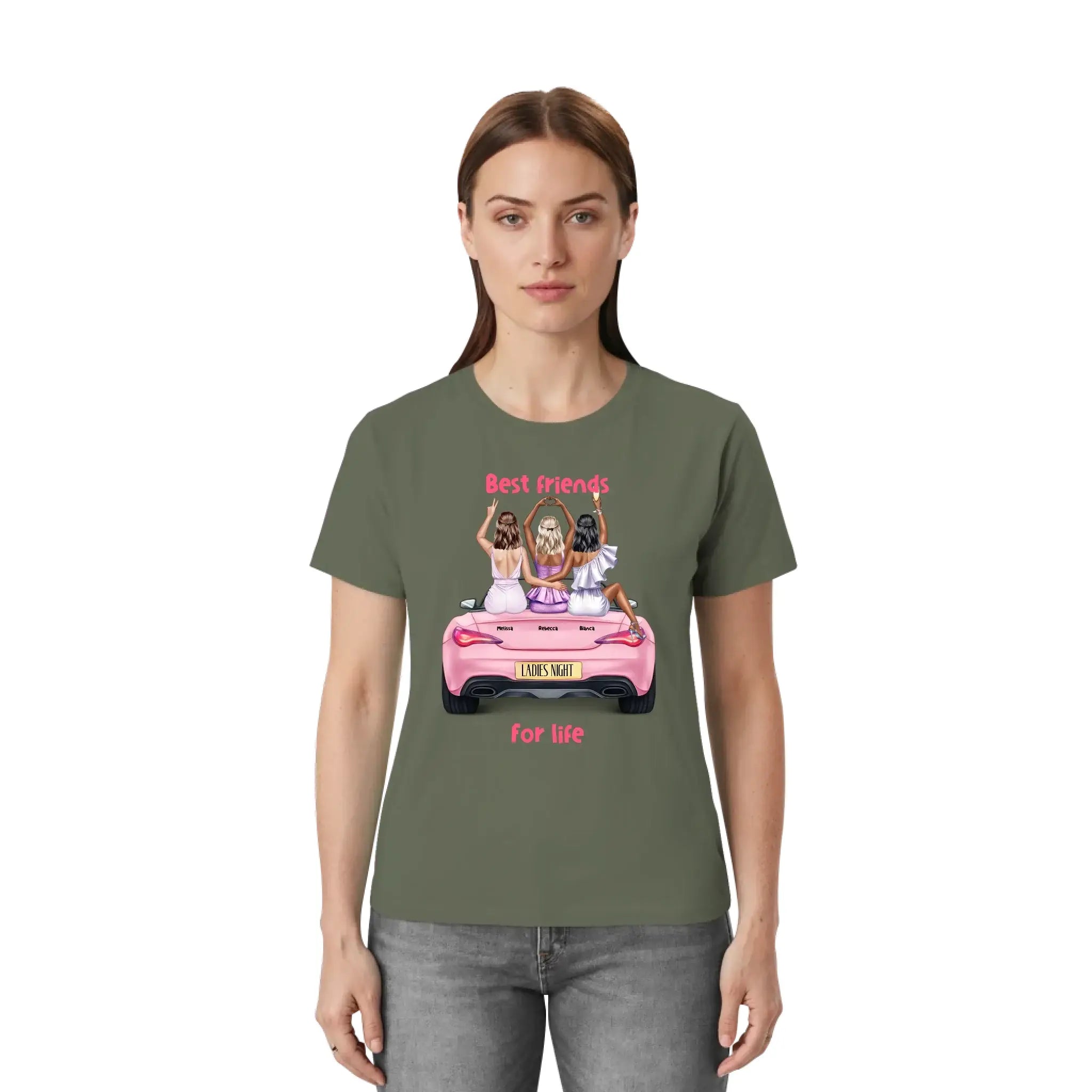 Vegas Girls (1–3 names) – Personalized Unisex T-Shirt | Bella + Canvas 3001 - personalized T-Shirts (US/UK/EU)