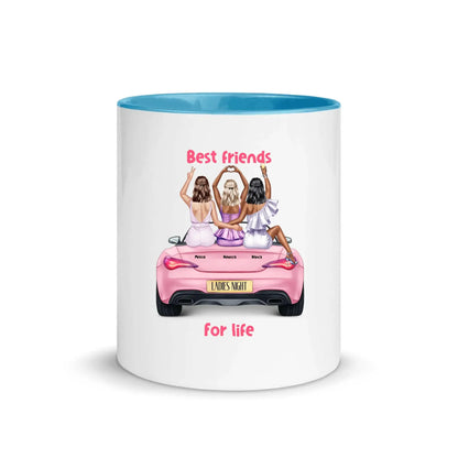 Vegas Girls (1–3 names) – Personalized Unisex T-Shirt | Bella + Canvas 3001 - White Ceramic Mug with Color Inside