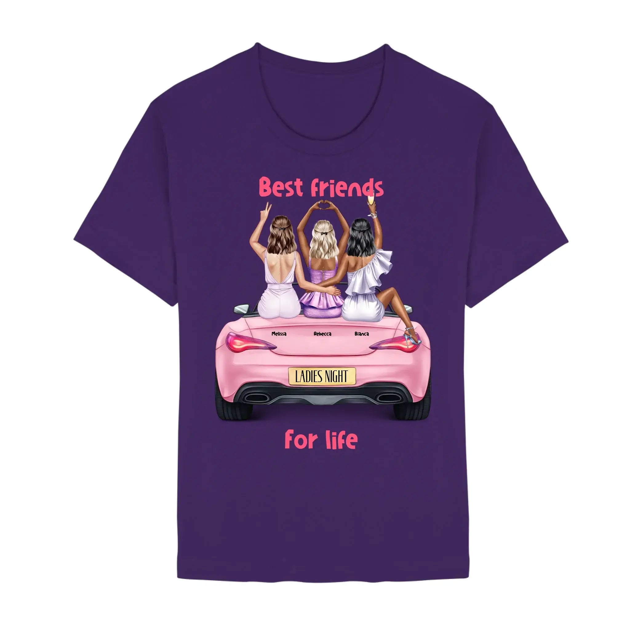 Vegas Girls (1–3 names) – Personalized Unisex T-Shirt | Bella + Canvas 3001 - Staple | Team Purple / 2XL - personalized