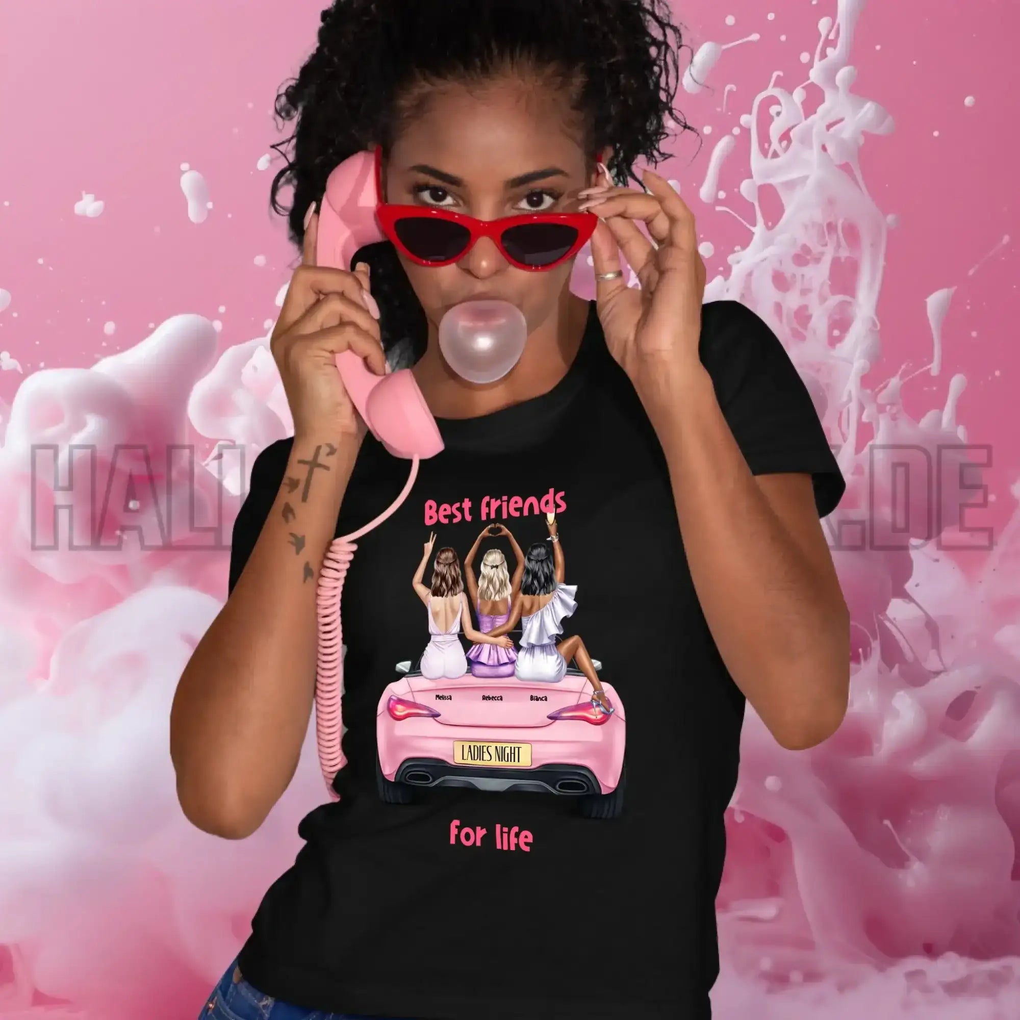 Vegas Girls (1–3 names) – Personalized Unisex T-Shirt | Bella + Canvas 3001 - personalized T-Shirts (US/UK/EU)