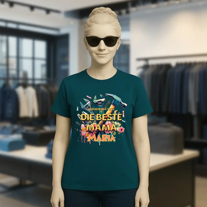 Verliehener Titel: Beste Mama • Ladies Premium T-Shirt XS-2XL aus Bio-Baumwolle für Damen • Exklusivdesign • personalisiert