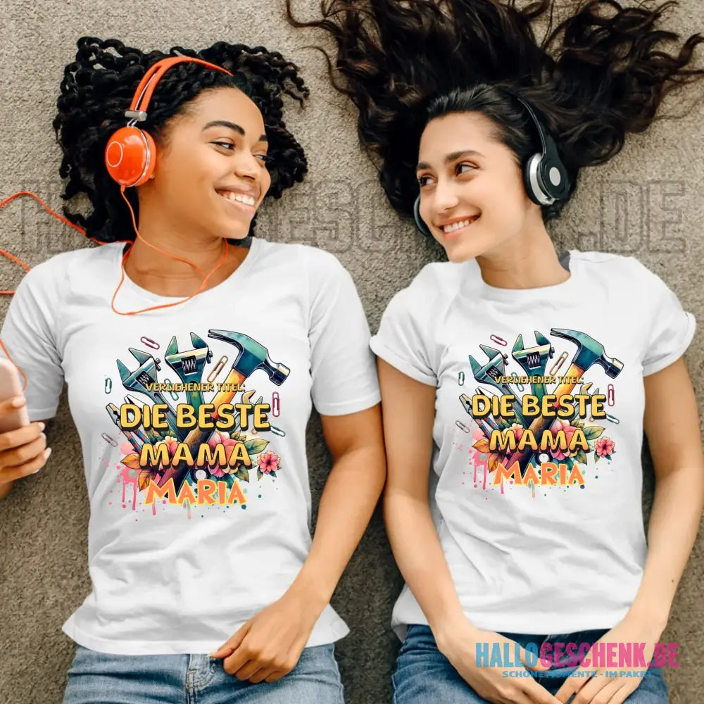 Verliehener Titel: Beste Mama • Ladies Premium T-Shirt XS-2XL aus Bio-Baumwolle für Damen • Exklusivdesign • personalisiert