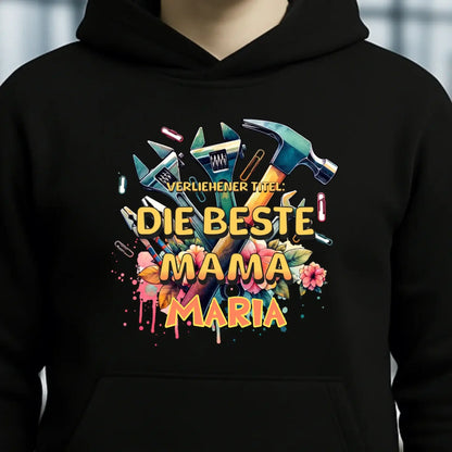 Verliehener Titel: Beste Mama + Wunschtext • Unisex Premium Hoodie XS-5XL aus Bio-Baumwolle für Damen & Herren • Exklusivdesign • personalisiert