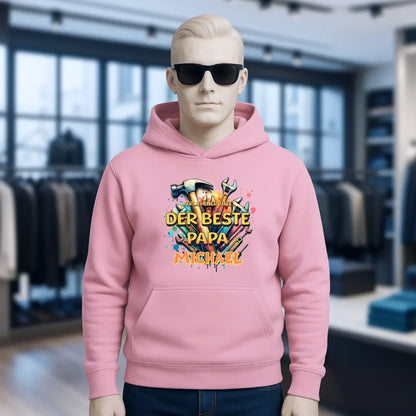 Verliehener Titel: Bester Papa + Wunschtext • Unisex Premium Hoodie XS-5XL aus Bio-Baumwolle für Damen & Herren • Exklusivdesign • personalisiert