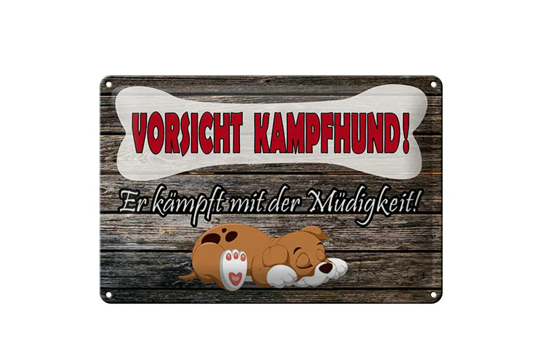 Vorsicht Kampfhund • Blechschild 20x30cm - Schilder