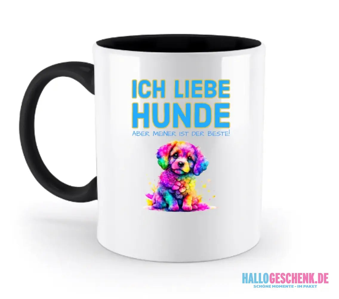 "WÄHLE DEN HUND" • zweifarbige Tasse • personalisiert