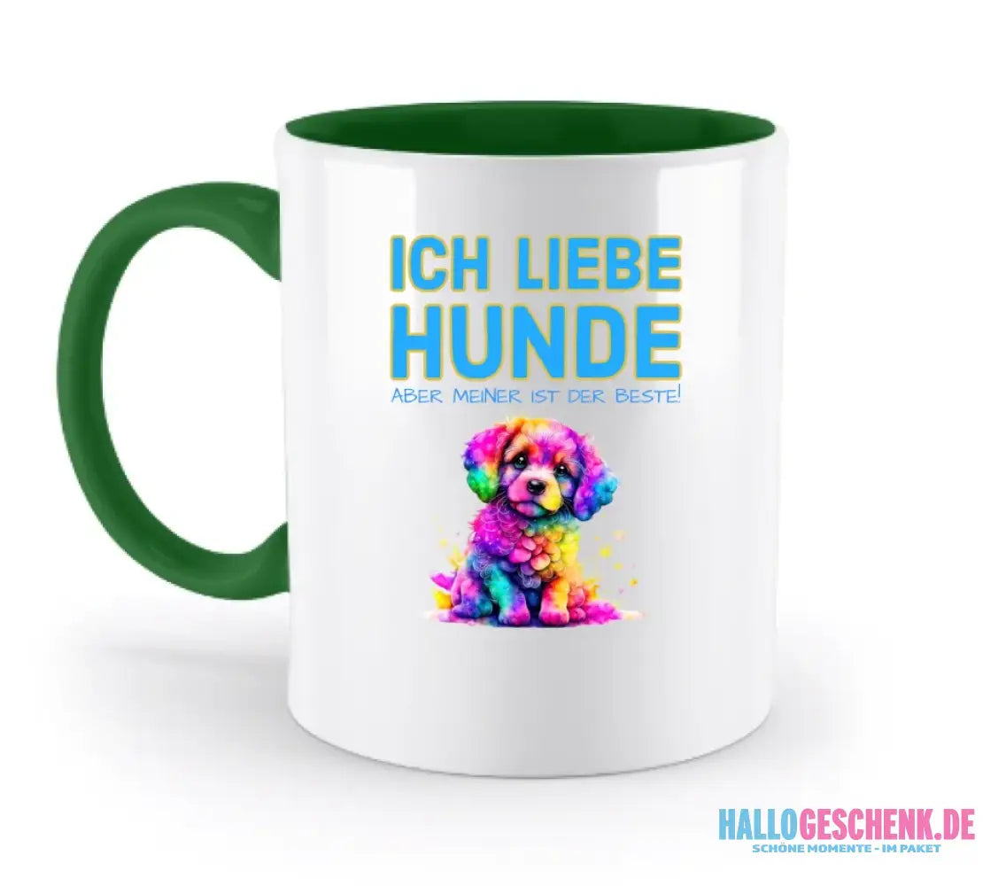 "WÄHLE DEN HUND" • zweifarbige Tasse • personalisiert