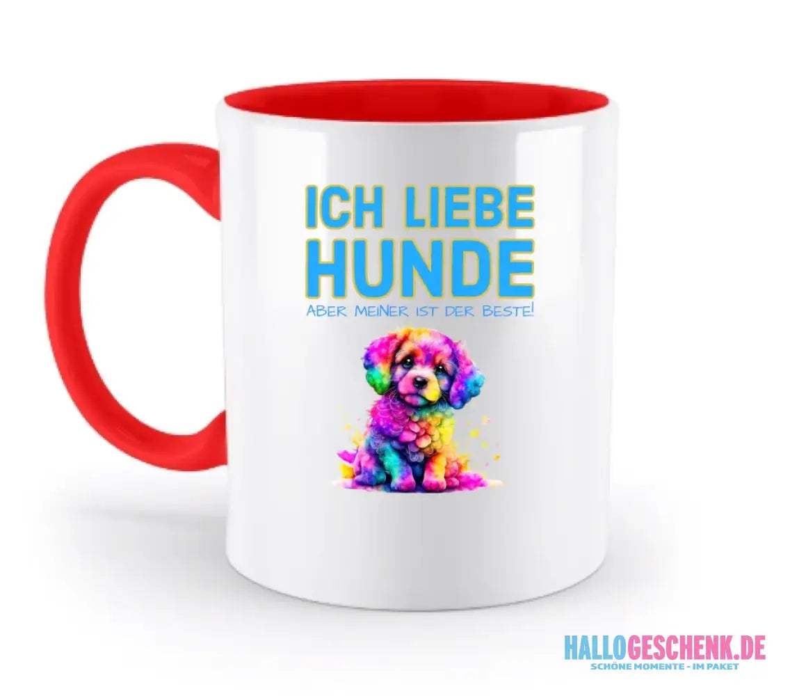 "WÄHLE DEN HUND" • zweifarbige Tasse • personalisiert