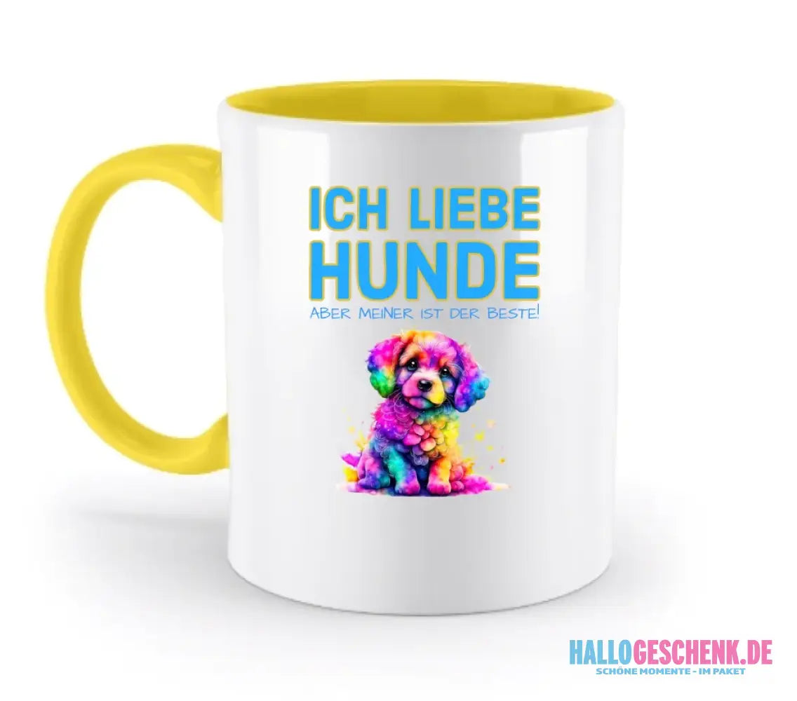 "WÄHLE DEN HUND" • zweifarbige Tasse • personalisiert