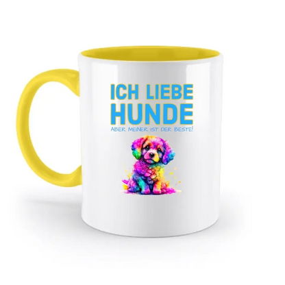 "WÄHLE DEN HUND" • zweifarbige Tasse • personalisiert