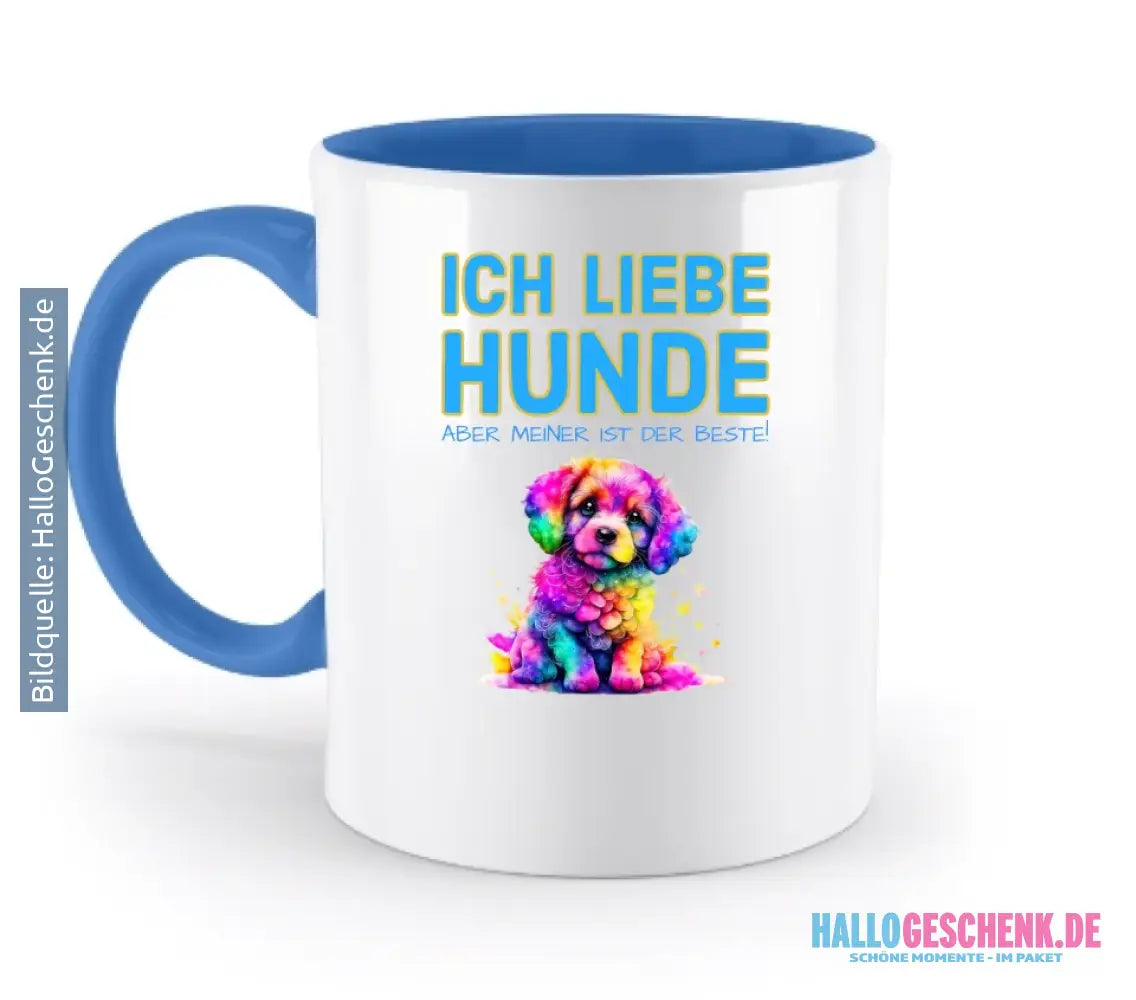 "WÄHLE DEN HUND" • zweifarbige Tasse • personalisiert