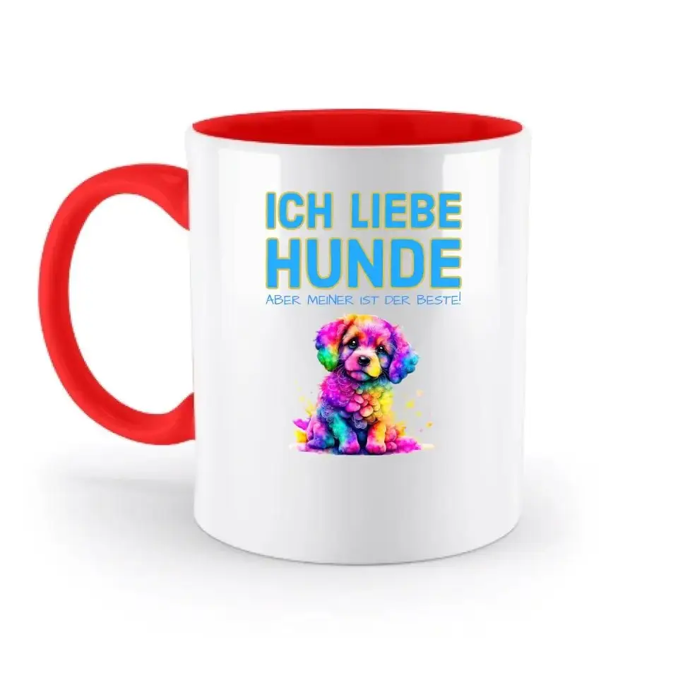 "WÄHLE DEN HUND" • zweifarbige Tasse • personalisiert