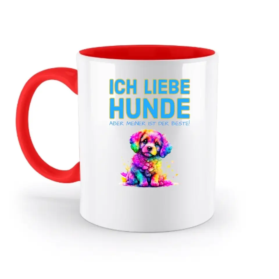 "WÄHLE DEN HUND" • zweifarbige Tasse • personalisiert