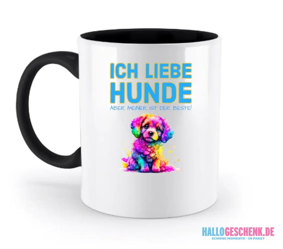 "WÄHLE DEN HUND" • zweifarbige Tasse • personalisiert