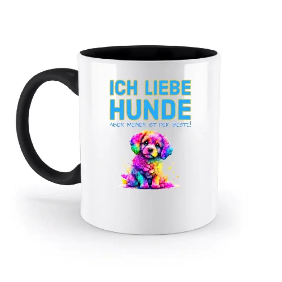 "WÄHLE DEN HUND" • zweifarbige Tasse • personalisiert