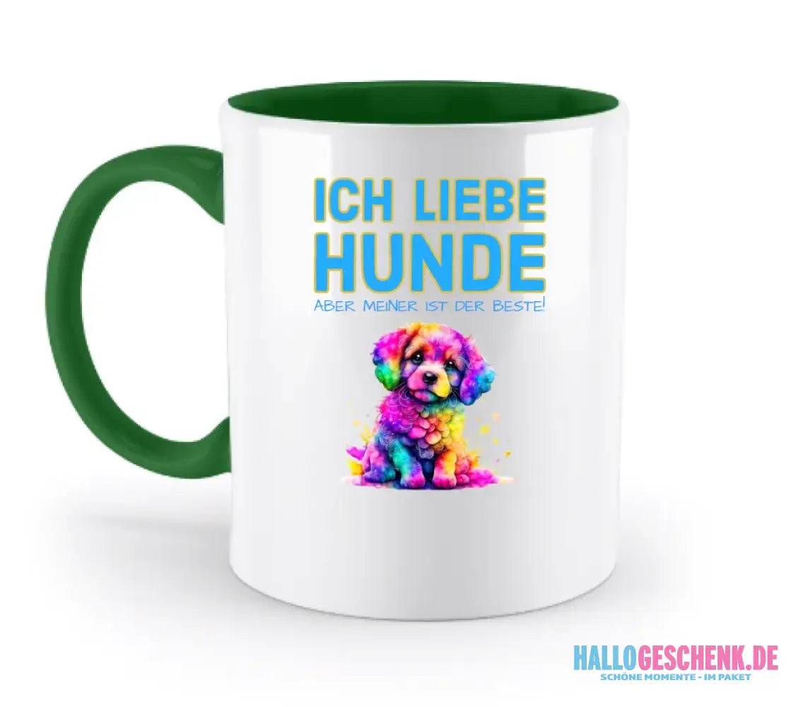 "WÄHLE DEN HUND" • zweifarbige Tasse • personalisiert