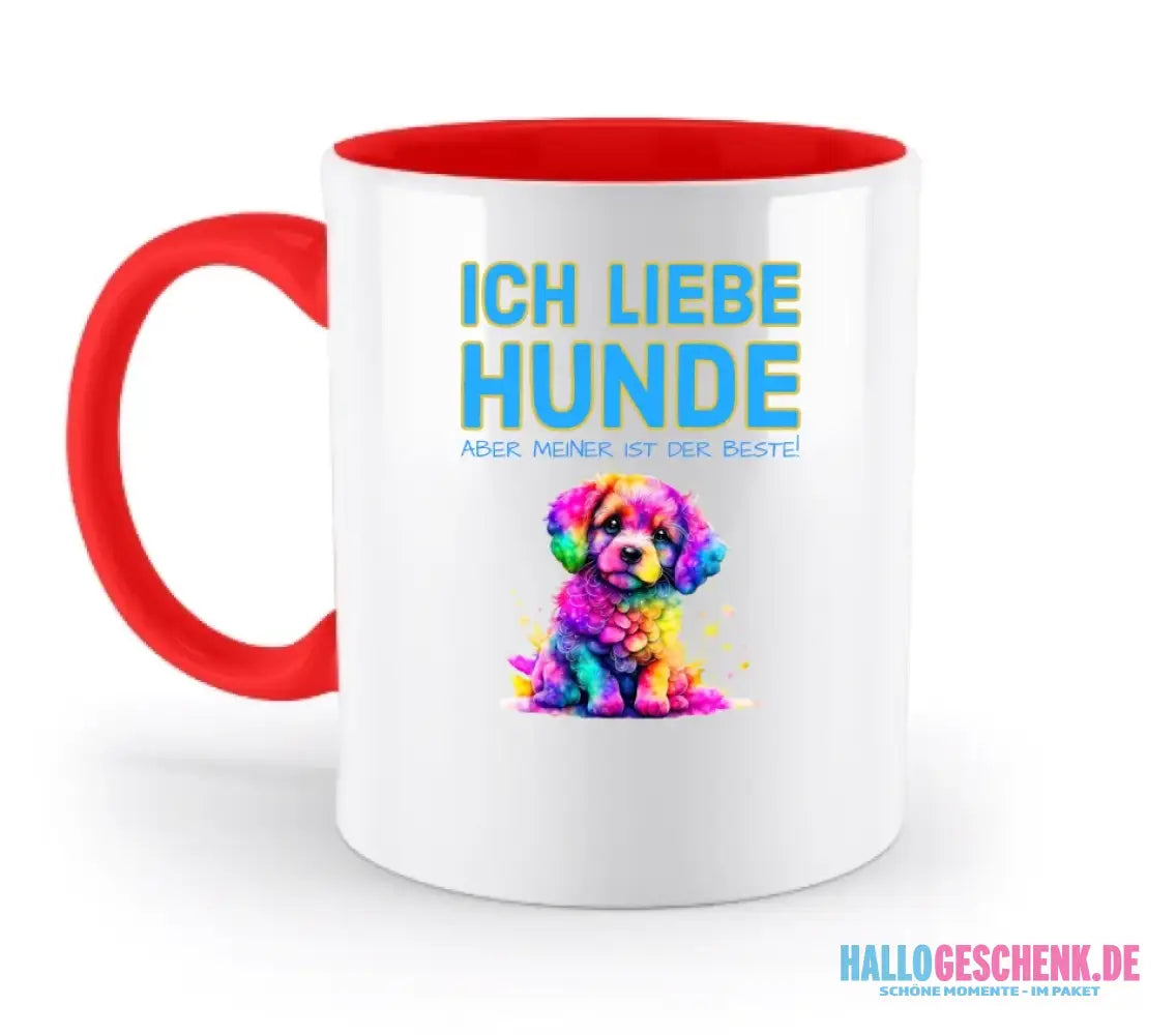 "WÄHLE DEN HUND" • zweifarbige Tasse • personalisiert