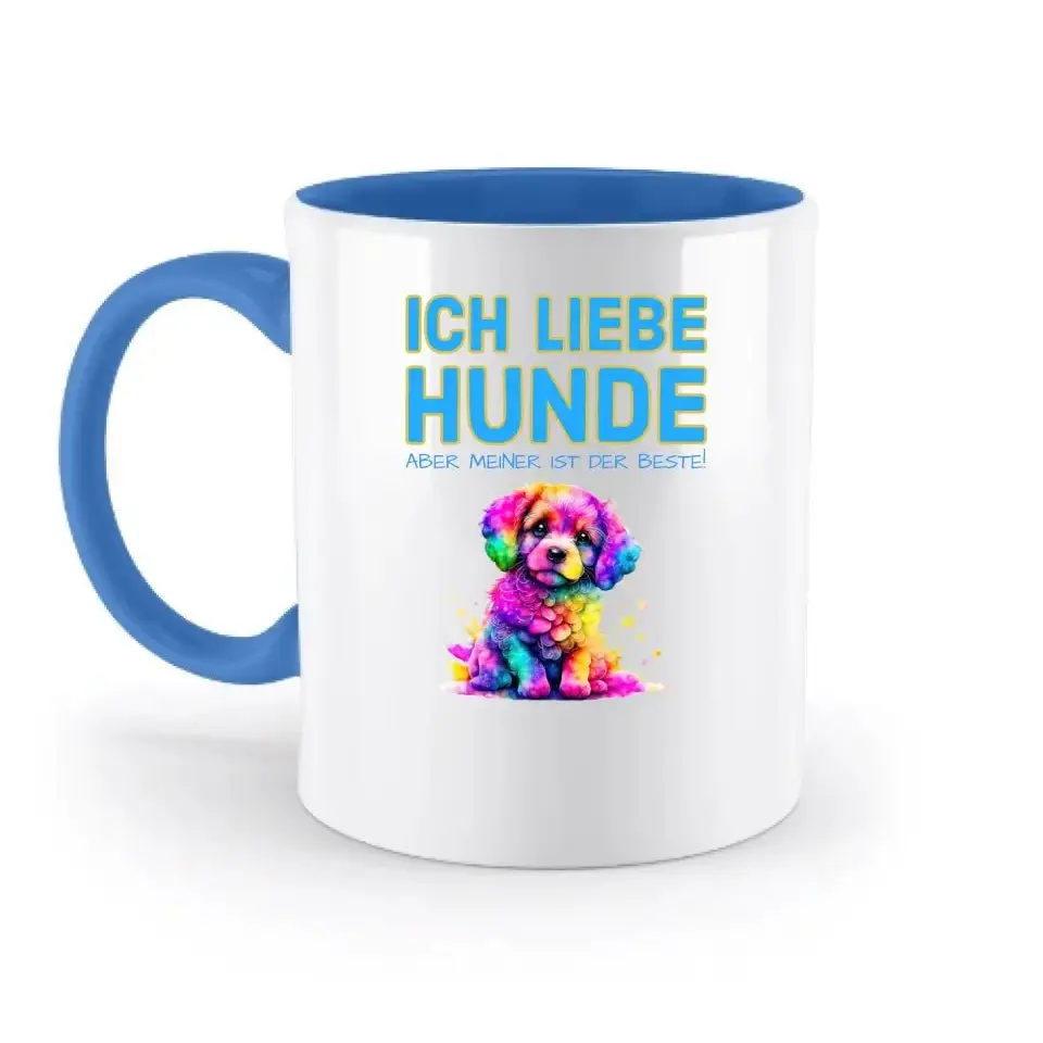 "WÄHLE DEN HUND" • zweifarbige Tasse • personalisiert