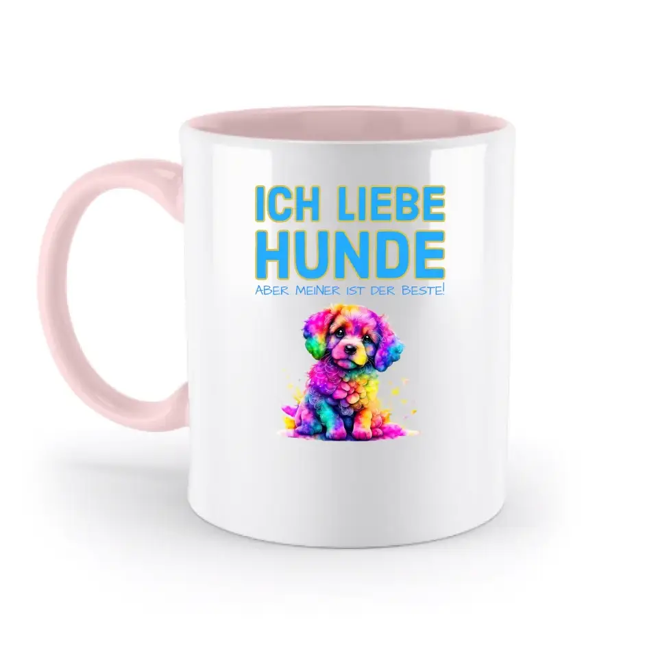 "WÄHLE DEN HUND" • zweifarbige Tasse • personalisiert
