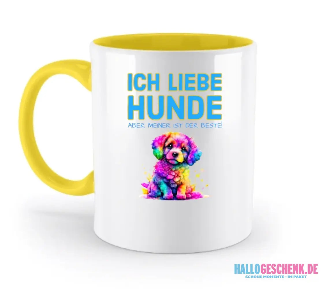 "WÄHLE DEN HUND" • zweifarbige Tasse • personalisiert