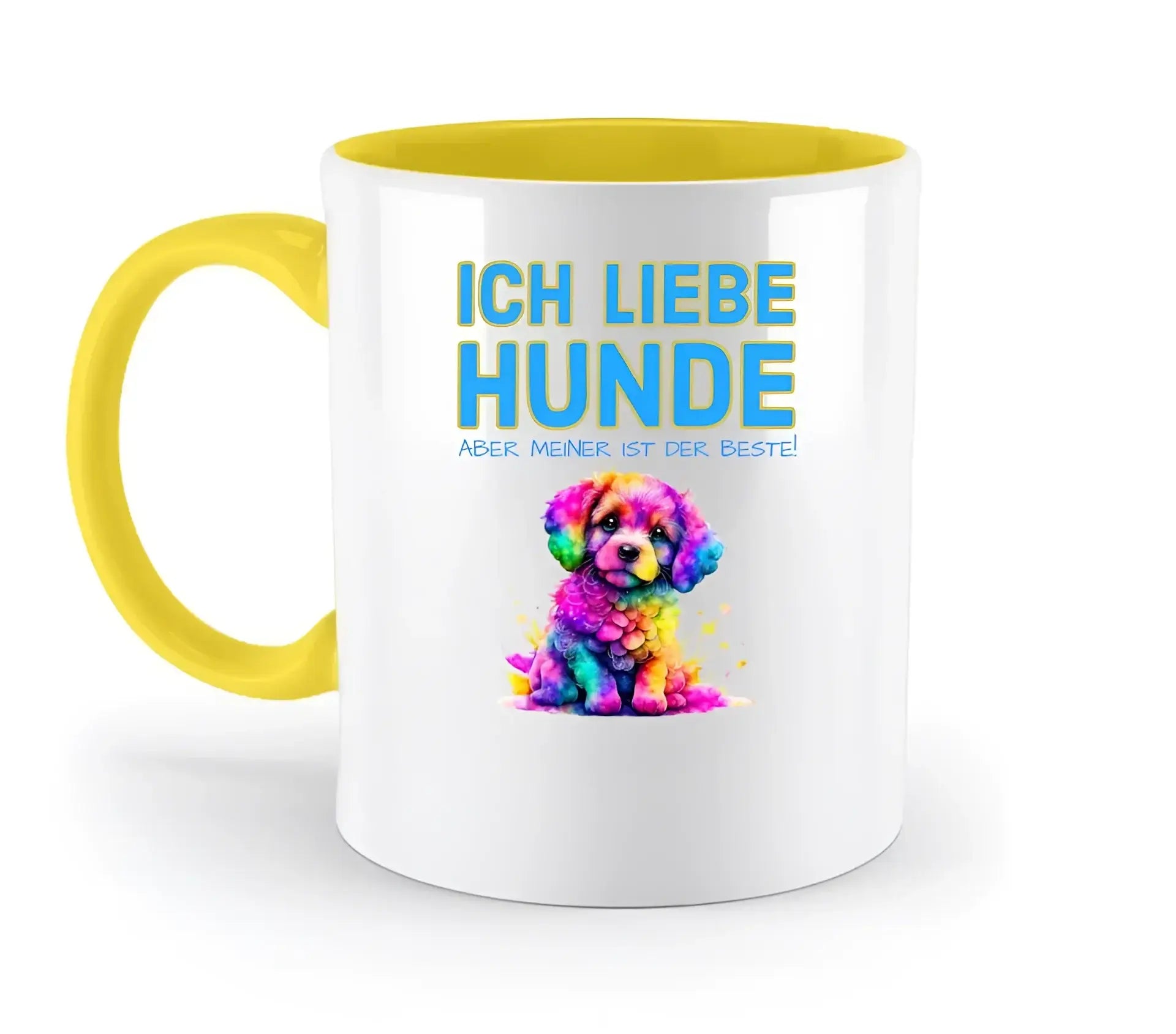 "WÄHLE DEN HUND" • zweifarbige Tasse • personalisiert