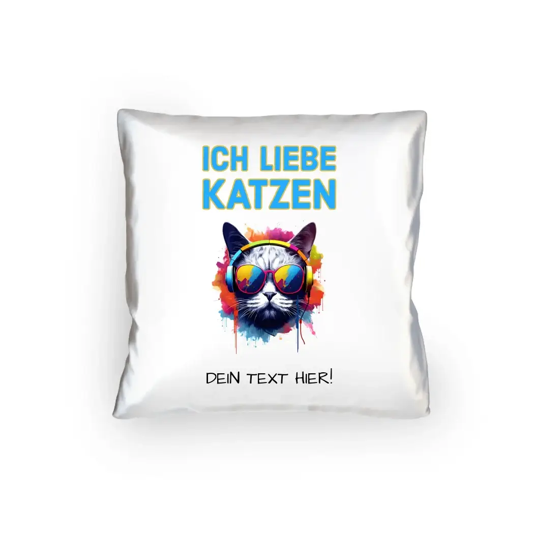 Wähle die Katze mit Motivauswahl + Text • Kissen 40x40 cm • personalisierbar