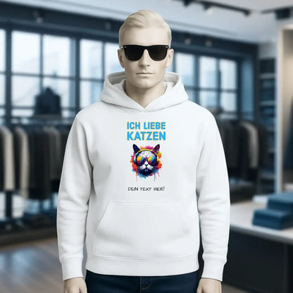 Wähle die Katze mit Motivauswahl + Text • Unisex Premium Hoodie XS-5XL aus Bio-Baumwolle für Damen & Herren • Exklusivdesign • personalisiert