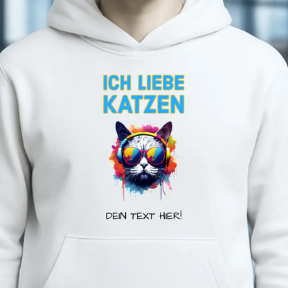Wähle die Katze mit Motivauswahl + Text • Unisex Premium Hoodie XS-5XL aus Bio-Baumwolle für Damen & Herren • Exklusivdesign • personalisiert