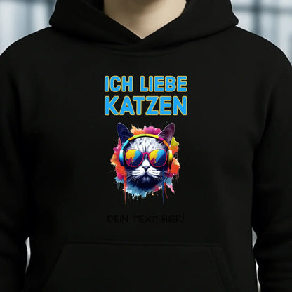 Wähle die Katze mit Motivauswahl + Text • Unisex Premium Hoodie XS-5XL aus Bio-Baumwolle für Damen & Herren • Exklusivdesign • personalisiert