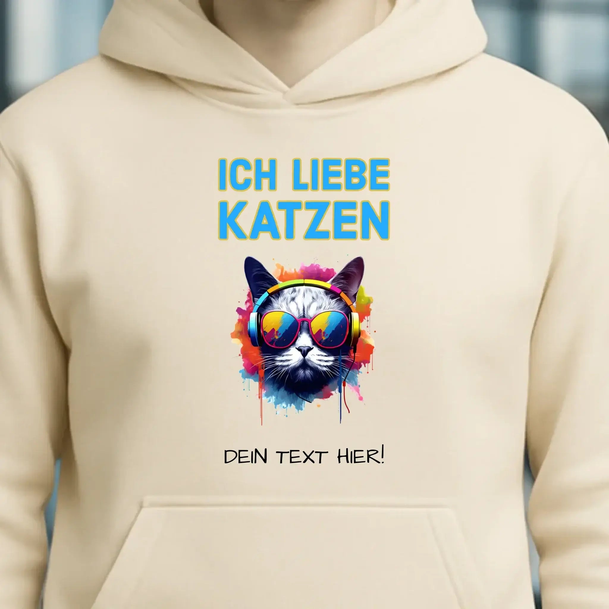 Wähle die Katze mit Motivauswahl + Text • Unisex Premium Hoodie XS-5XL aus Bio-Baumwolle für Damen & Herren • Exklusivdesign • personalisiert