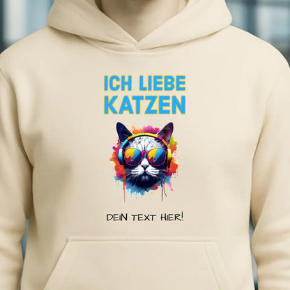 Wähle die Katze mit Motivauswahl + Text • Unisex Premium Hoodie XS-5XL aus Bio-Baumwolle für Damen & Herren • Exklusivdesign • personalisiert