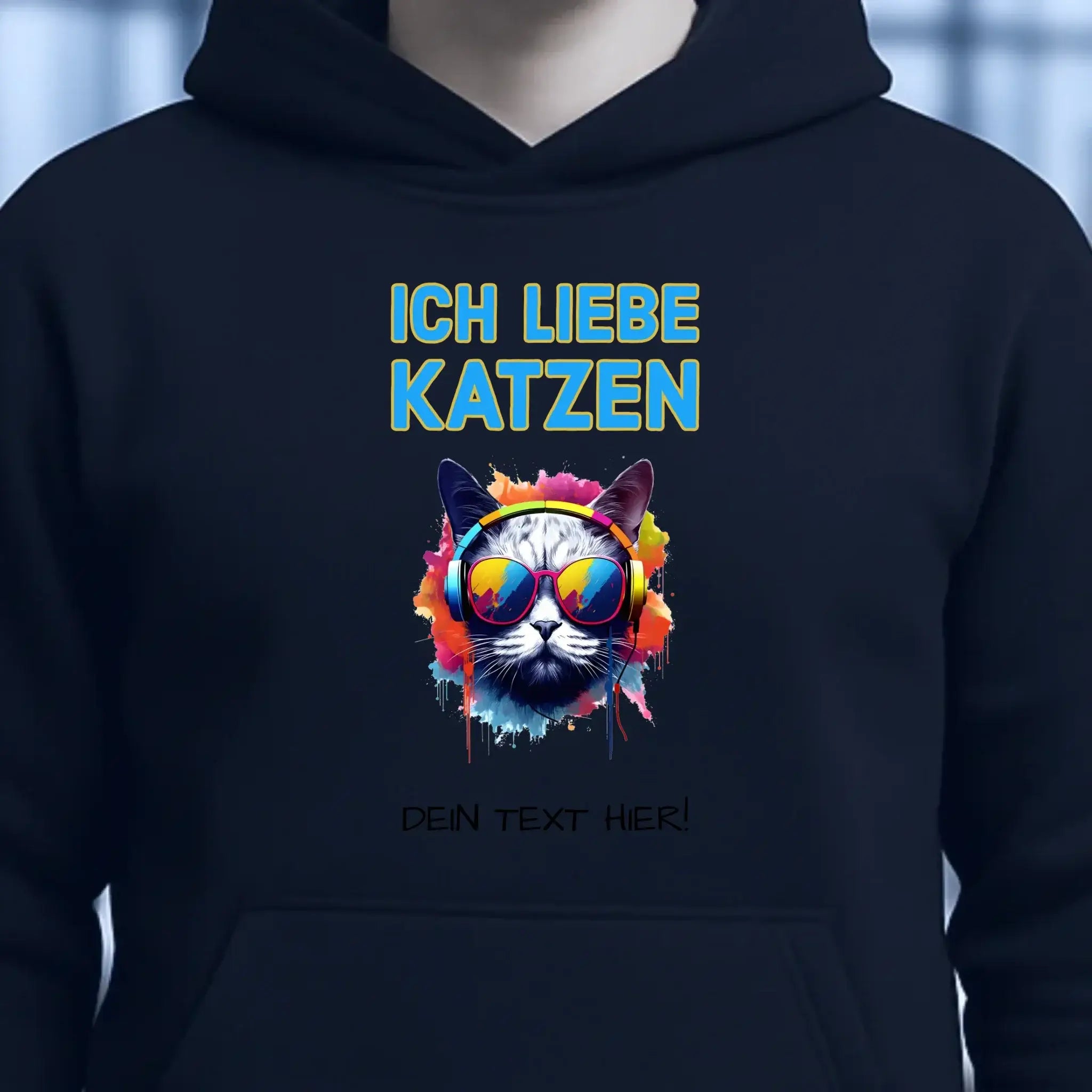 Wähle die Katze mit Motivauswahl + Text • Unisex Premium Hoodie XS-5XL aus Bio-Baumwolle für Damen & Herren • Exklusivdesign • personalisiert