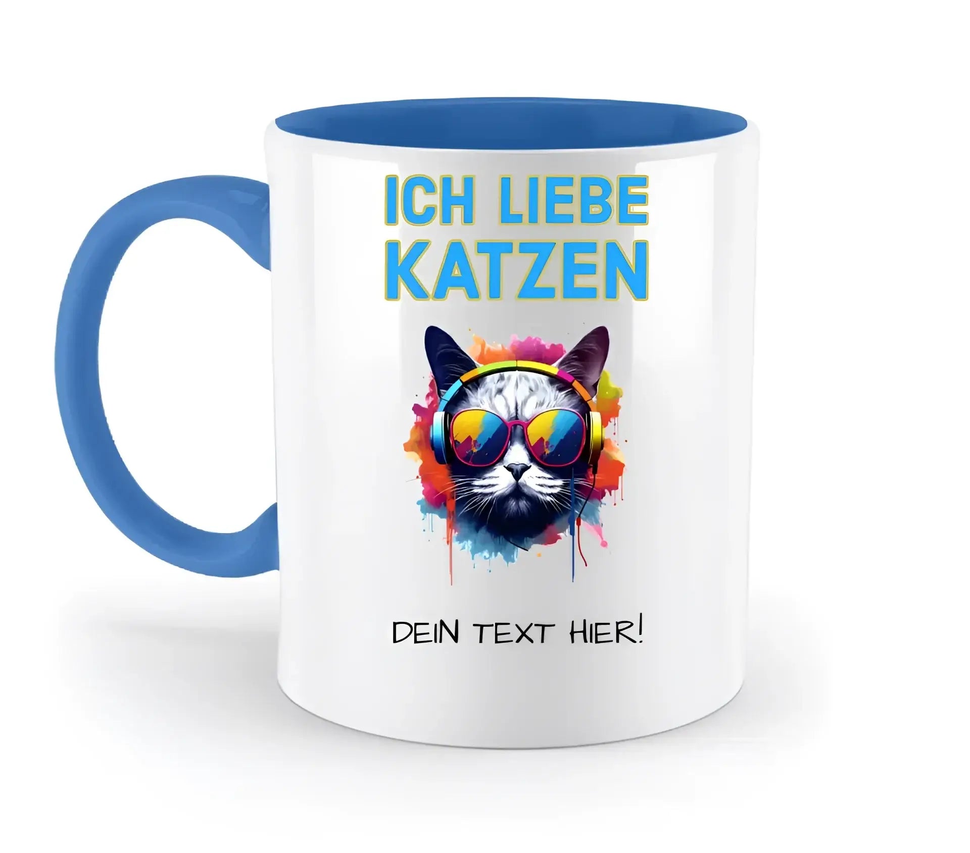 Wähle die Katze (mit Motivauswahl + Text) • zweifarbige Tasse • spülmaschinenfest • personalisiert - Customizer