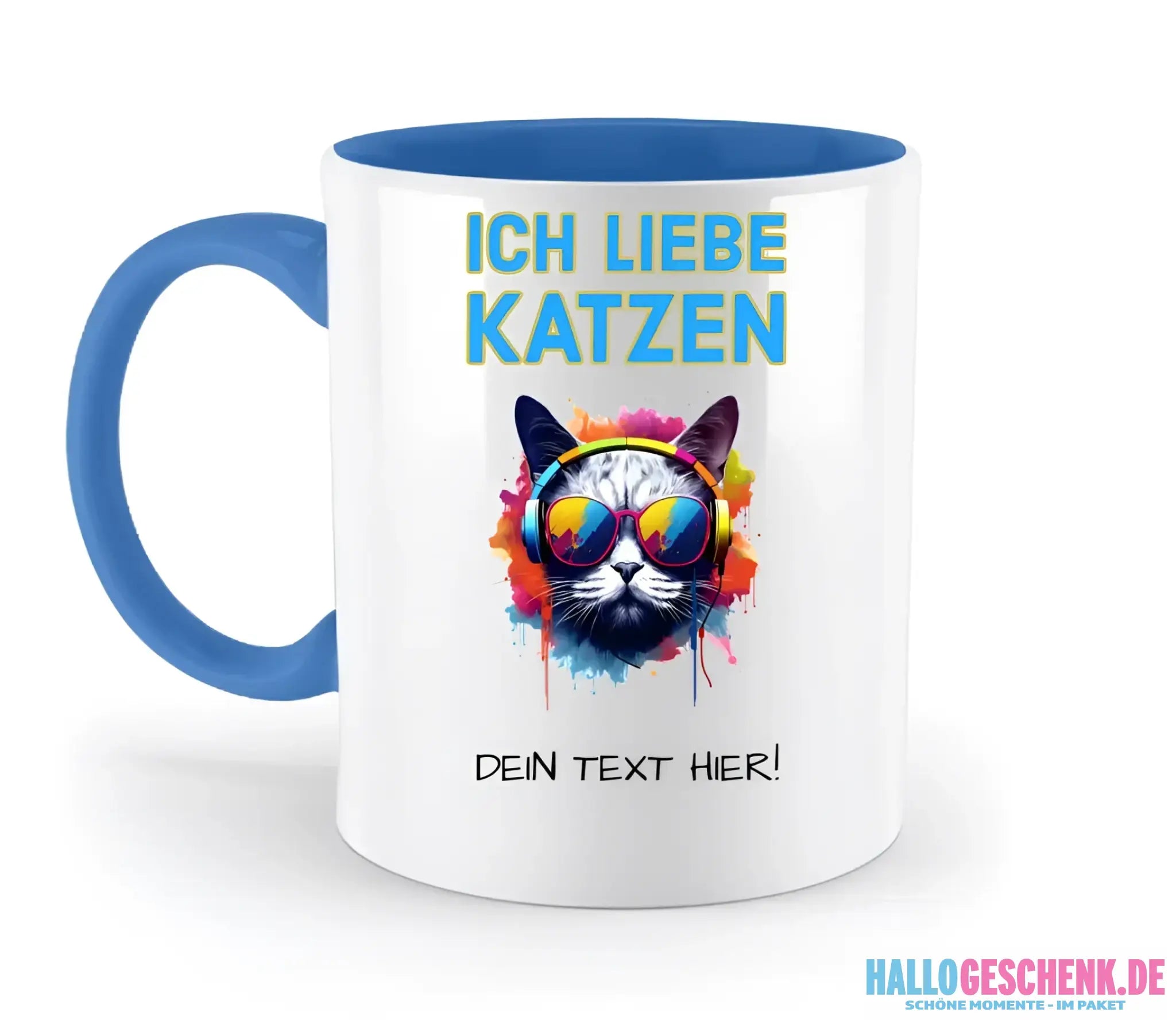 Wähle die Katze (mit Motivauswahl + Text) • zweifarbige Tasse • spülmaschinenfest • personalisiert - Customizer