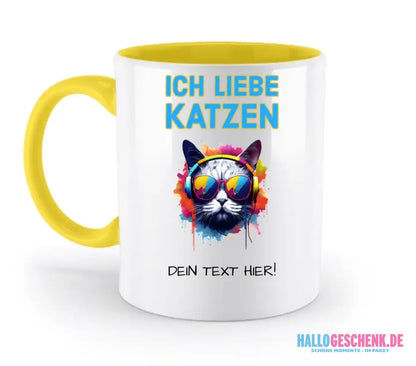 Wähle die Katze (mit Motivauswahl + Text) • zweifarbige Tasse • spülmaschinenfest • personalisiert - Customizer