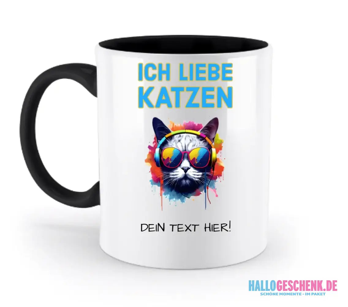 Wähle die Katze (mit Motivauswahl + Text) • zweifarbige Tasse • spülmaschinenfest • personalisiert - Customizer