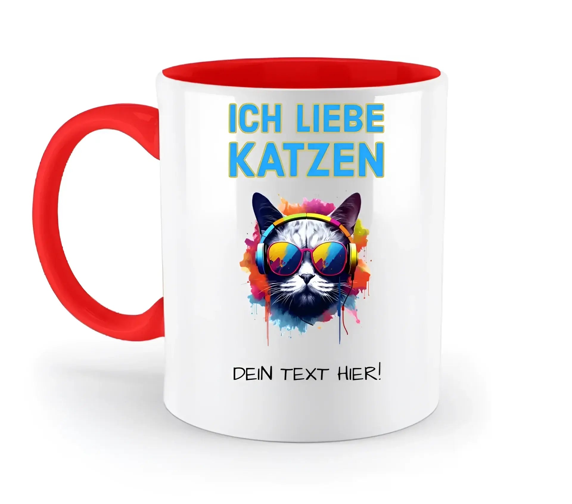 Wähle die Katze (mit Motivauswahl + Text) • zweifarbige Tasse • spülmaschinenfest • personalisiert - Customizer